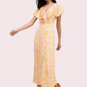 NWT Kate Spade Floral Splash Midi Dress